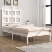 vidaXL Bedframe massief grenenhout wit 75x190 cm 2FT6 Small Single