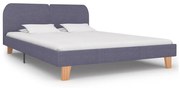 vidaXL Bedframe stof lichtgrijs 160x200 cm