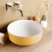 Mondiaz Coss Solid Surface waskom 36cm ocher / talc