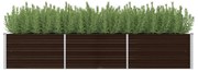 vidaXL Plantenbak verhoogd 240x80x45 cm gegalvaniseerd staal bruin