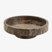 Ronde Sleutelschaal Ø25 Cm Van Natuurlijk Steen Kevara Bruin Marmer Emperador - Sklum