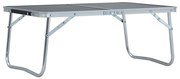 vidaXL Campingtafel inklapbaar 60x40 cm aluminium grijs