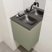 Mondiaz Olan 40cm toiletmeubel army met wastafel urban rechts geen kraangat