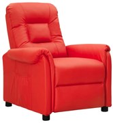 vidaXL Fauteuil verstelbaar kunstleer rood