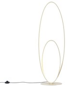 Design vloerlamp beige incl. LED 3-staps dimbaar - Boomerang