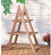 H&S Collection Plantenrek met 3 niveaus 48x32x79 cm hout