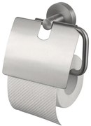 Haceka Kosmos Toiletrolhouder - met klep - geborsteld RVS 1208601