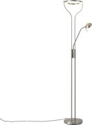 Moderne vloerlamp staal met leesarm incl. LED en dimmer - Divo