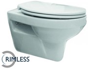 Xellanz Trevi wandcloset rimless met Ultimo 3.0 toiletzitting softclose en quick release glans wit 32.3447