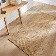 Vloerkleed voor in de hall in jute, handgevlochten, Hempy
