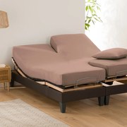 Effen hoeslaken in katoen, verstelbare bedbodem, Scenario