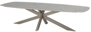 Taste by 4 Seasons Prado tuintafel latte met keramisch blad in barrelvorm 300 x 110 cm Tuintafel   beige weerbestendig