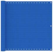 vidaXL Balkonscherm 90x400 cm HDPE blauw