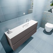 Mondiaz Ada 120cm toiletmeubel dark grey met wastafel talc midden 1 kraangat