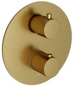 Hotbath Cobber inbouwthermostaat met 2 functies omstel geborsteld messing (goud) PVD HB009 / CB009EXTBBP