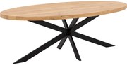 Goossens Eettafel Blade, Strak blad ovaal 180 x 100 cm 6 cm dik