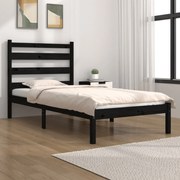 vidaXL Bedframe massief grenenhout zwart 90x190 cm 3FT Single