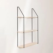 Wandrek ↔︎ 65 Cm Van Hout En Staal Arison 3 Planken Plank - Sklum