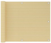 vidaXL Balkonscherm 75x300 cm HDPE beige