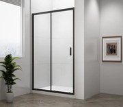 Polysan Easy Black douche schuifdeur 100x190cm zwart mat