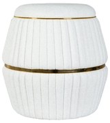 Wollen hocker XL - Wit