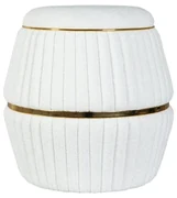 Wollen hocker XL - Wit