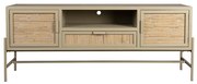 Dutchbone Yasu Beige Tv-meubel Met Rotan Deuren - 148x38x60cm.