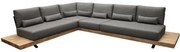 Robusto platform hoek loungeset 4 delig teak