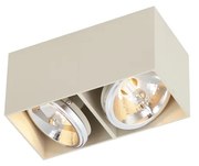 Moderne opbouwspot beige G9 draai- en kantelbaar 2-lichts - Box