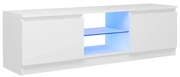 vidaXL Tv-meubel met LED-verlichting 120x30x35,5 cm wit