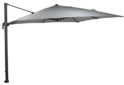 Garden Impressions Hawaii Big Pole zweefparasol 350x350 cm - donker grijs frame - licht grijs doek
