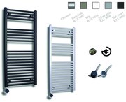 Sanicare Elektrische Design Radiator - 111.8 x 60 cm - 730 Watt - thermostaat chroom linksonder - wit HRLEC 601118/W