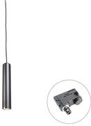 Design hanglamp zwart incl. rail adapter 3-fase - 3-Phase Tuba small