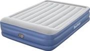 Bestway luchtbed 'Tritech Queen' - 203x152x46 cm - met zijkant, ingebouwde pomp, leegloopventiel en hoofdkussen - blauw/grijs