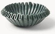 Handgemaakte decoratieve schaal Santorini van marmer, Ø 31 cm