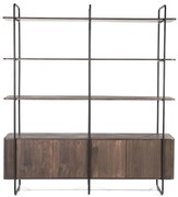 Eleonora James Stellingkast Bruin Mangohout - 190x46.5x210cm.