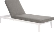 Lifestyle Garden Furniture Mateo Ligbed Met Kussen Wit/dark Grey Aluminium Wit