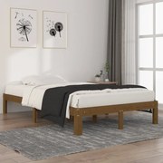 vidaXL Bedframe massief grenenhout honingbruin 120x200 cm