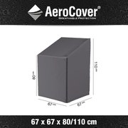 Stapelstoelhoes 67x67xH80-110 cm - AeroCover