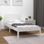 vidaXL Bedframe massief grenenhout wit 100x200 cm