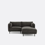 Compacte rechthoekige bank, stof met structuur Victor