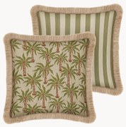 Handgemaakte outdoor dubbelzijdig kussen Laura & Jackie