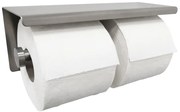 Mueller dubbele toiletrolhouder met planchet 304-RVS