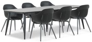 Tuinset 6 personen 240 cm Kunststof Grijs Lifestyle Garden Furniture Lissabon/Vienna