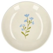 Gebaksbordje, steengoed, blauwe bloem,Ø 16 cm