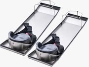 VEVOR Concrete Knee Boards Afmetingen Betonnen Plaat 70 x 20 x 10 cm RVS Boards met Kniebeschermers Gewicht van het Artikel 5,1 kg Sliders for Concrete, Knieplank in Cement voor het Afwerken van Beton