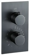 Fortifura Calvi Thermostatische Inbouwkraan - inbouwdeel - Geborsteld Gunmetal PVD SW1159495