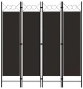 vidaXL Kamerscherm met 4 panelen 160x180 cm bruin