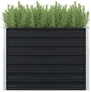 vidaXL Plantenbak verhoogd 100x100x77 cm gegalvaniseerd staal antraciet