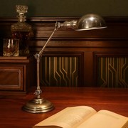 Bureaulamp Darwin Antiek Zilver